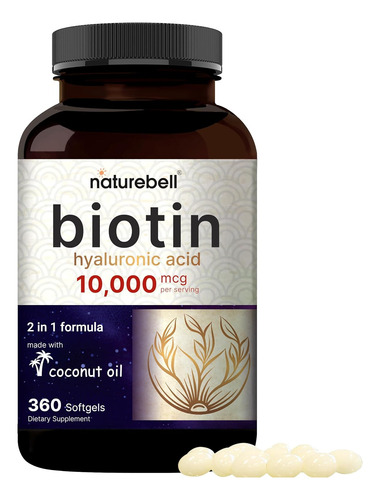  Biotin Biotina Plus Cabello Barba + Acido Hialuronico 365ct
