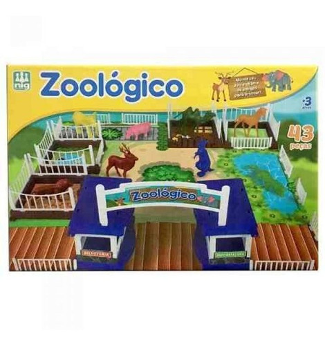 Brinquedo Zoológico Para Montar Com Animais E Guarita 0234