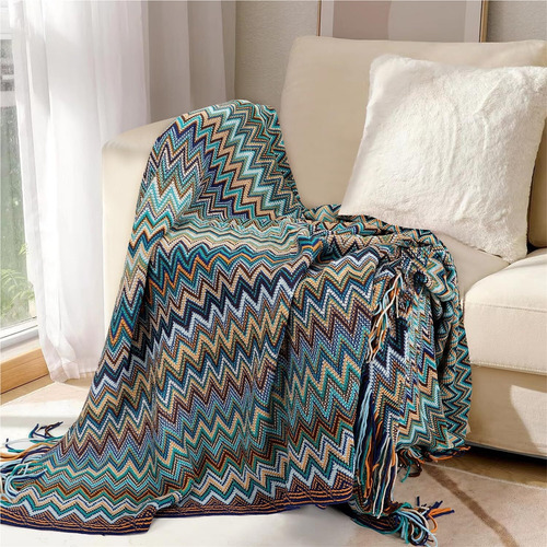 Manta De Cobija Punto Sofá Y Cama, Boho Manta Suave Y Cálido