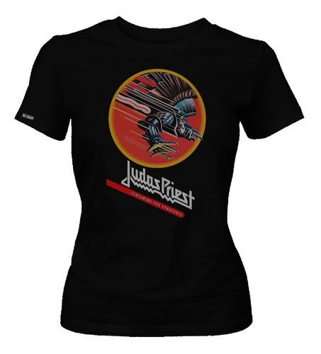 Camiseta Judas Priest Aguila Banda Rock Dama Mujer Dbo