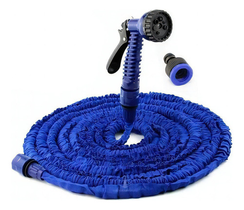 Manguera Mágic Hose 50 Expansion Riego 5 -10m y hasta 15m maximo (segun la presion)  Color Azul electrico,