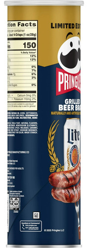 Papas Pringles Salchichas A La Parilla Con Miller Lite Impor
