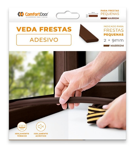 Veda Frestas Portas 2mm Comfort Door Com Isolamento Termico