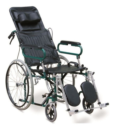 Imagen 1 de 9 de Silla De Ruedas Reclinable Plegable, Apoya Piernas Elevable