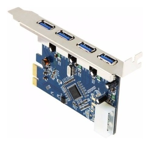Tarjeta Pci Expres De 4 Puertos Usb 3.0 + Velocidad 5gbps