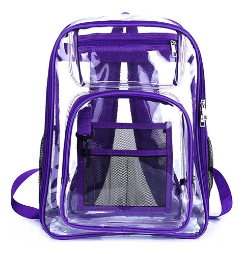 L Mochila Transparente Correa Reforzada De Pvc Resistente Al