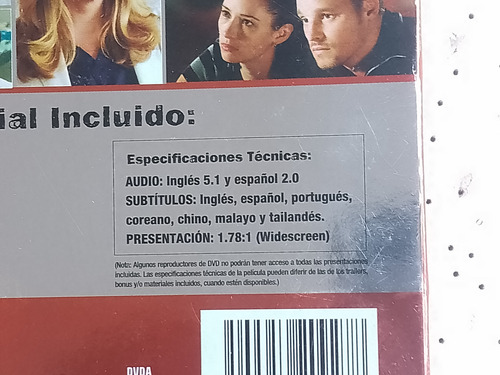 Dvd Greys Anatomy Cuarta Temporada Extendida (Usado)