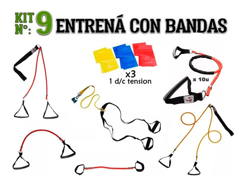 Kit Nº9 Entrena Con Bandas Marca Deportes Full Envío Gratis