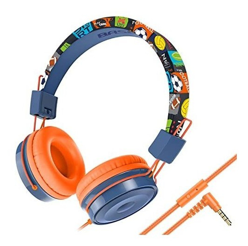 Auriculares Para Niños Baseman, Auriculares Con Cable 92x8r