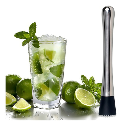 Macerador de limón para caipirinhas, de acero inoxidable, con punta dentada