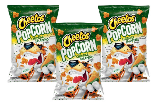 Cheetos Popcorn Cheddar Jalapeño Palomitas Americanas 3pz 