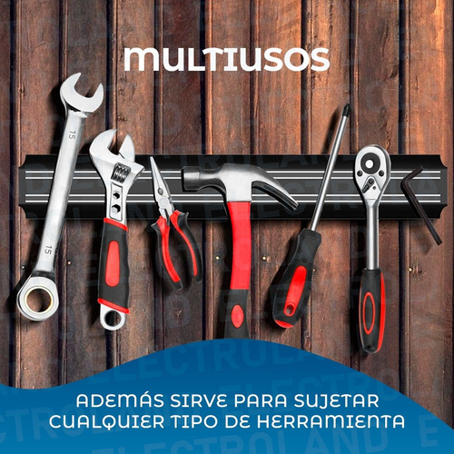 Imagen 5 de 10 de Porta Cuchillo Imantada Cuchillos O Herramientas 38cm Cocina
