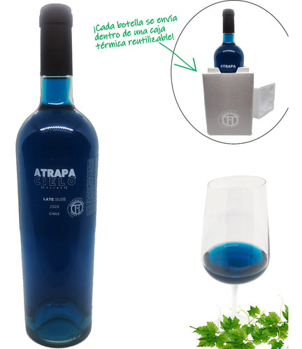 Vino Azul Atrapacielo 1 Botella En Caja Térmica