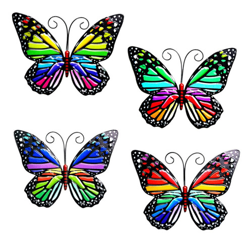 Juego De 4 Decoraciones Artísticas De Jardín De Mariposas