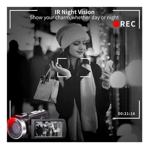 Hd Video Cámara Videocámara Wifi Visión Nocturna Vlogging