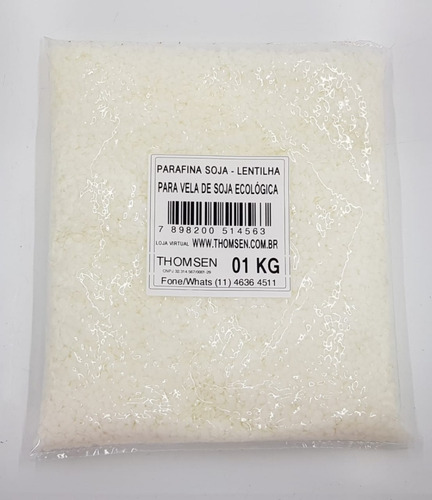 1 Kg - Parafina Soja - Cera Mix Eco Lentilha P Velas