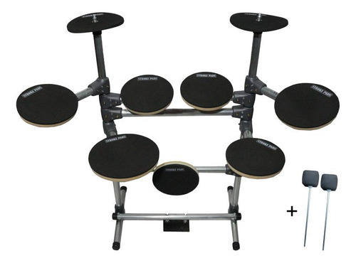 Bateria De Estudos 9 Peças Stroke Pads (preta)