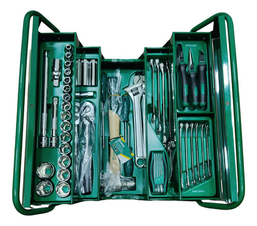 Caixa De Ferramenta Completa Mecânico Oficina 40cm 70pç Sata