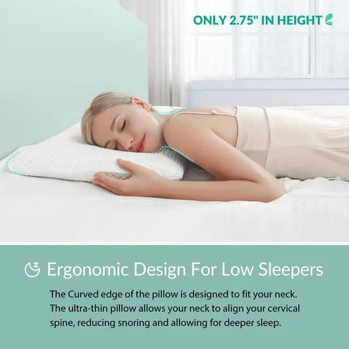 Am Aeromax Almohada De Espuma Viscoelastica Hiperdelgada De