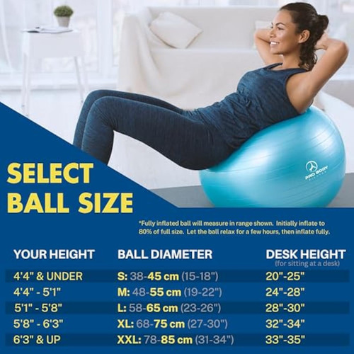 Pelota De Yoga Probody Pilates, Ejercicio Con Colores Fresco