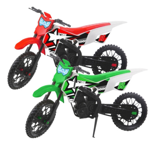 Kit 2 Motos Trilha Brinquedo Grande Realista Presente Menino