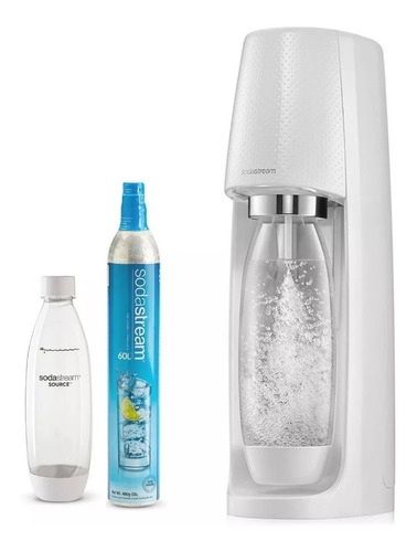 Sodastream Maquina Para Hacer Soda + Botella + Tubo Blanca Color Blanco