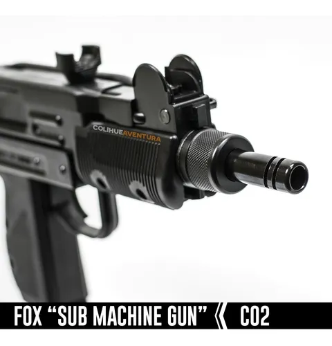 Pistola Fox Sub Machine Gun // Co2 Cal 4,5mm // Automatica // Con Culatin Rebatible // Metalica // Replica Mini Uzi