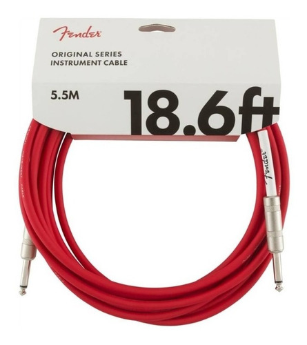 Cable Instrumento Fender Series Original 5.5 Mts Fiesta Red