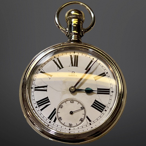 Antiguo Reloj De Bolsillo Omega Ferreviario Años 1900 # 0015 (Usado)