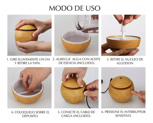 Mini Difusor Aromaterapia Humidificador Jarron Con Aromas