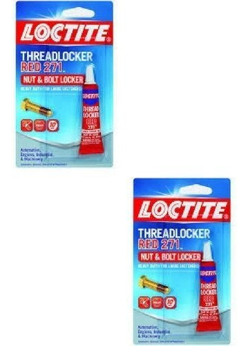 Henkel Loctite Heavy Duty Threadlocker, 0.2 Oz Rojo 271 