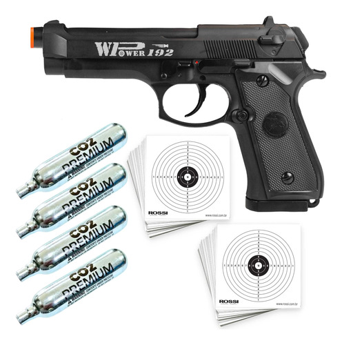 Pistola De Airgun Wingun M92 Fs Dual Ammo Co2 4,5mm - Rossi