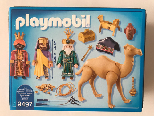 3 Reyes Magos Y Camello Playmobil Christmas 9497 Nacimiento (Usado)