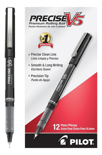 12 Plumas Pilot Bolígrafo Precise V5 Tinta Liquida Extrafino