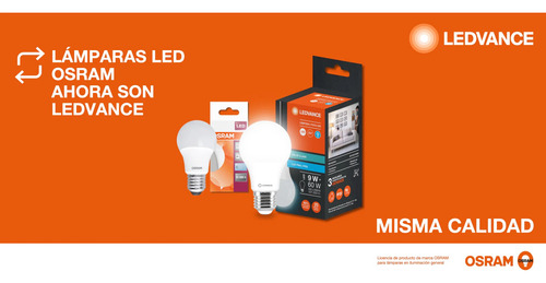 Foco Ledvance Led A40 6.5w 6500k Luz De Día E27