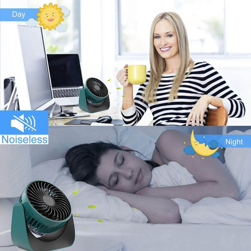 Ventilador De Piso Y Escritorio Pequeño Recargable P/oficina