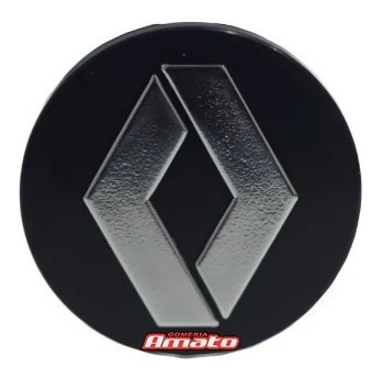 Tapa Centro Llanta Renault Eb Gris Vison Negro 49mm Amato