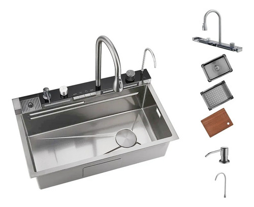 Bacha De Cocina Inteligente Extensible Cascada Lavacopa