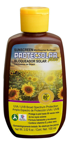 Protector Solar Natural Fps 80+ Enzimas Girasol Vitamin E