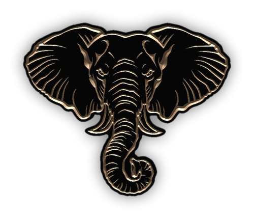 Figura 3d Entalhada Em Madeira - Elefante