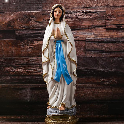 poetryer Estatua De La Santísima Virgen María Figura De Santa María Resina Ornamento Decoración del Hogar 8.82 X 2.80 X 2.76 Pulgadas 