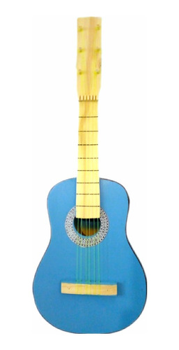 Guitarritas De Juguete Azules En Madera Para Niños