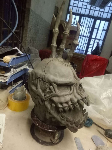 Máscara De Caveira Com Espinhos Traje De Halloween Horror