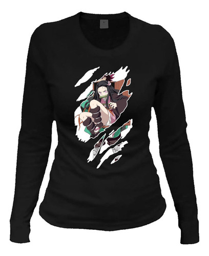 Playera M Larga Nezuko Unlock Color V 32 Kny