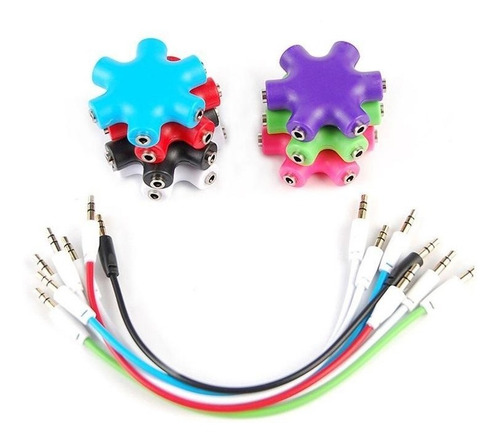 Hub Adap Audio Miniplug Hembra X6 Cable Macho Titan Belgrano