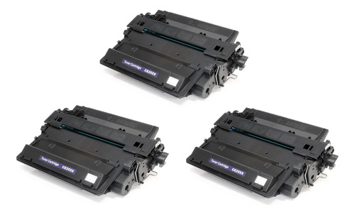 3x Cartucho De Toner Comp Ce255x M521dn Preto 12.5k