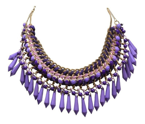 Collar Za Péndulo Violeta Y Morado