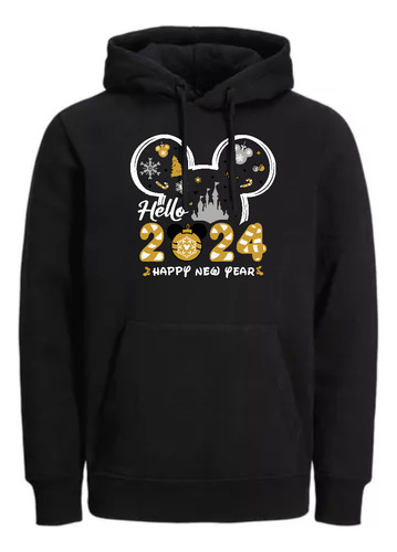 Buzos Hoodies Happy New Year Mickey Mouse Disney Feliz Año