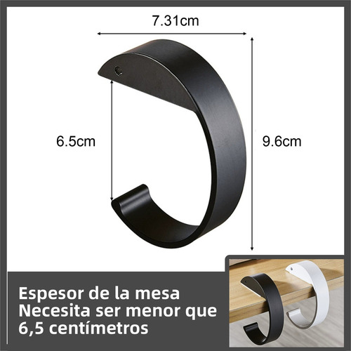 6 Ganchos Colgador Portátil Para Colgar Porta Bolsa En Mesa