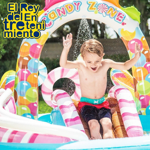 Piscina Intex Centro Juegos C/ Tobogán Inflable Niños El Rey